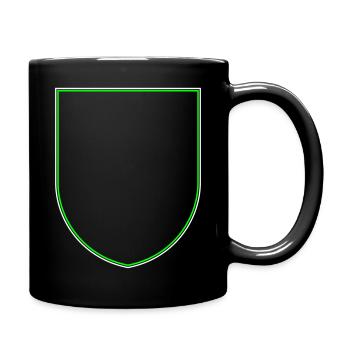 Wappen (leer) - Rahmen VEKTOR - Tasse einfarbig - Schwarz - Rechts