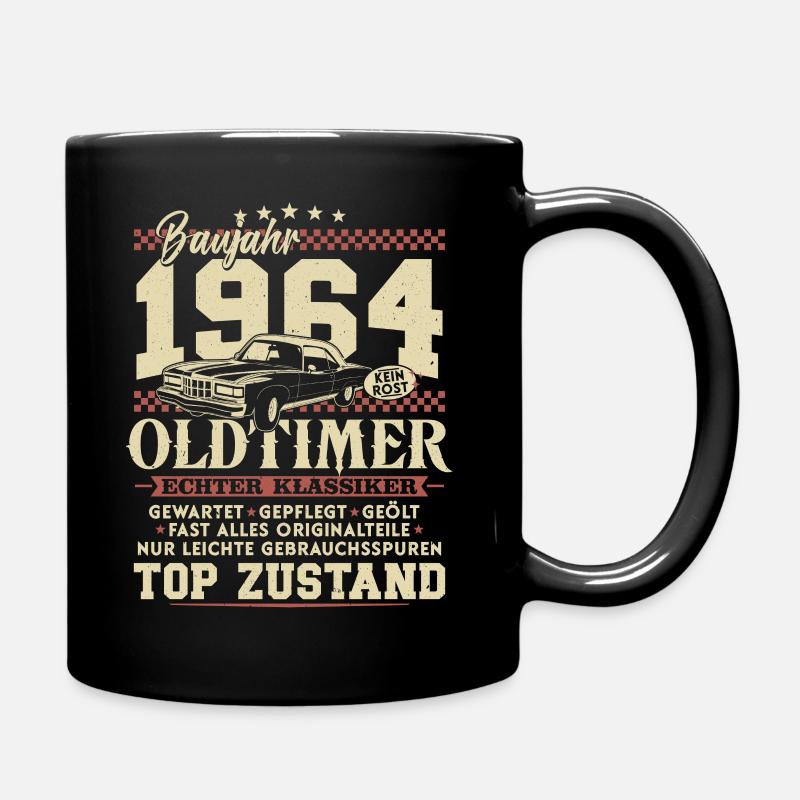 Oldtimer Baujahr 1964 Jahrgang Geburtstag Geschenk - Tasse einfarbig - Schwarz