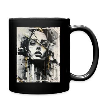 Frau no.3 - Tasse einfarbig - Schwarz - Rechts