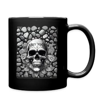 Crâne de roche besoin sur pierres - Mug uni - noir - Droite