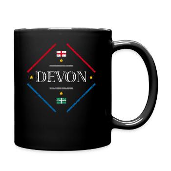 Devon England - Tasse einfarbig - Schwarz - Rechts