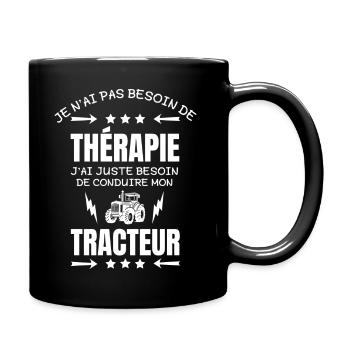 TRACTEUR THERAPIE - Mug uni - noir - Droite