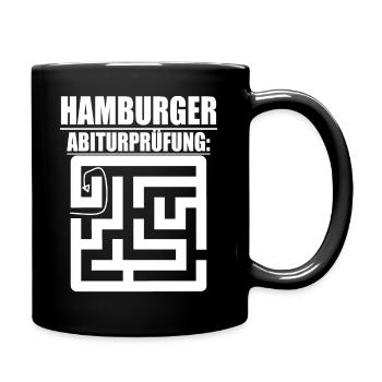 Abitur Abschluss Prüfung Sprüche lustig Hamburg - Tasse einfarbig - Schwarz - Rechts