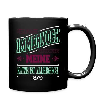 Geek Cool Cat Gift Gift Idea - Full Colour Mug - black - Right