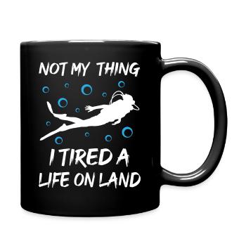 Not my Thing Diving Ocean - Full Colour Mug - black - Right