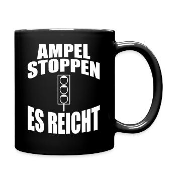 Ampel Regierung Scholz Baerbock Habeck Grüne SPD - Tasse einfarbig - Schwarz - Rechts
