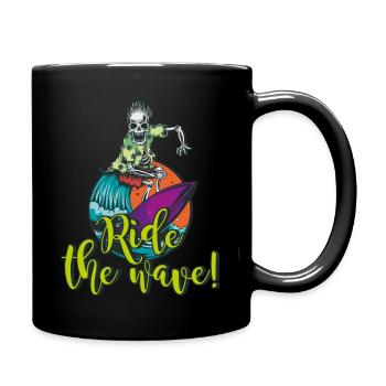 Surf : surfez sur la vague - Mug uni - noir - Droite