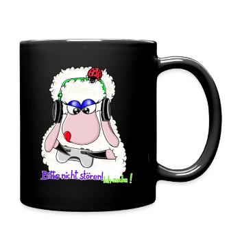 Please don't disturb, I'm gambling! Wolly Sheepling - Full Colour Mug - black - Right