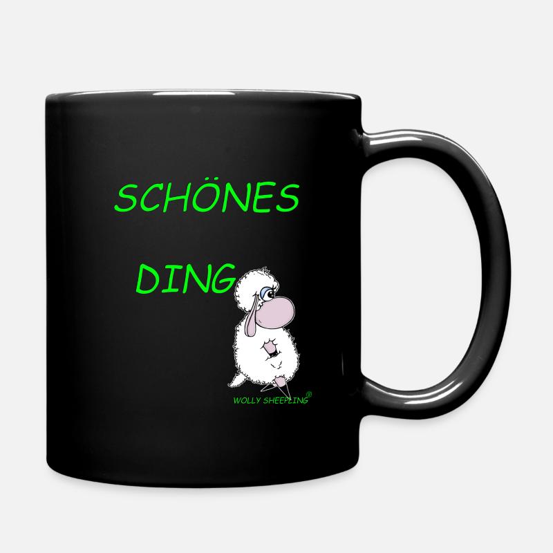 Nice thing! with Wolly Sheepling Gaming - Full Colour Mug - black