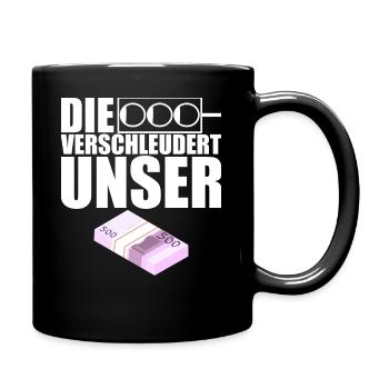 Ampel Regierung Scholz Baerbock Habeck Grüne SPD - Tasse einfarbig - Schwarz - Rechts