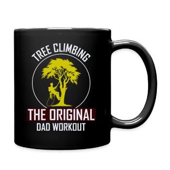 Arborist Dad Tree Surgeon Climber Climbing Trimmer - Full Colour Mug - black - Right