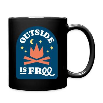 Outside is Free - Mug uni - noir - Droite