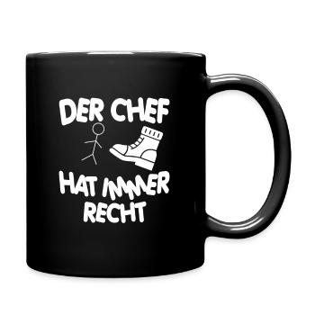 Chef Vorgesetzter Büro Manager Teamleiter Firma - Tasse einfarbig - Schwarz - Rechts