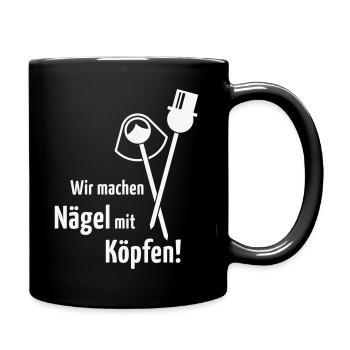 We put our money where our mouth is! Wedding Newlyweds W - Full Colour Mug - black - Right