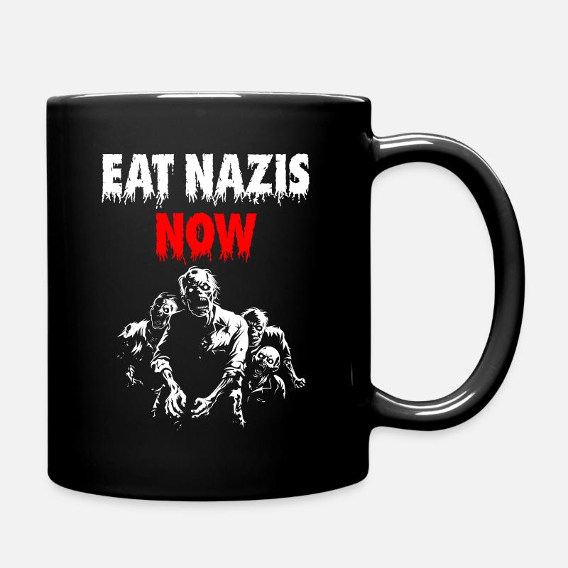 EAT NAZIS NOW - Tasse einfarbig - Schwarz