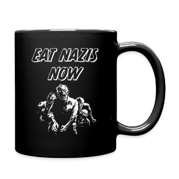 EAT NAZIS NOW - Full Colour Mug - black - Right