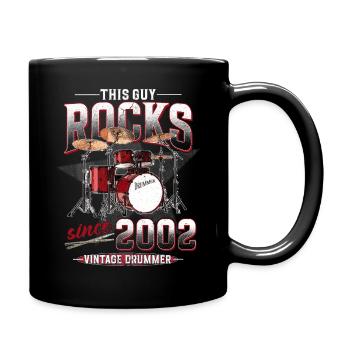 2002 Vintage Drums Drummer Anniversaire - Mug uni - noir - Droite