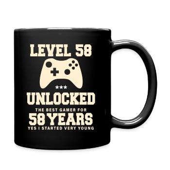 Level 58 Vintage Anniversaire Vintage Rétro - Mug uni - noir - Droite