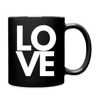 Love Lieblingsmensch Herz Schatz - Tasse einfarbig - Schwarz - Rechts