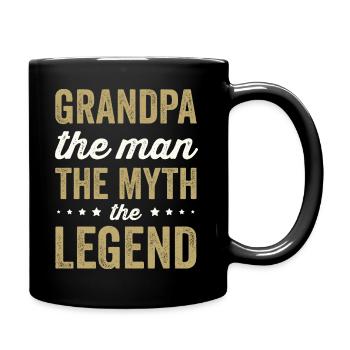 Opa Der Mann Der Mythos Die Legende Papa - Tasse einfarbig - Schwarz - Rechts