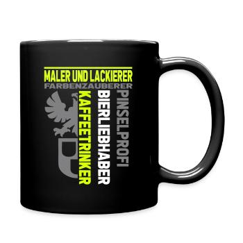 Maler und Lackierer Problemlöser Bierliebhaber - Tasse einfarbig - Schwarz - Rechts