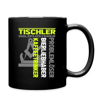 Charpentier, charpentier, résolveur de problèmes, amateur de bière - Mug uni - noir - Droite