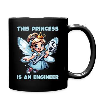 Oubliez la fée et la princesse - Je suis ingénieur - Mug uni - noir - Droite