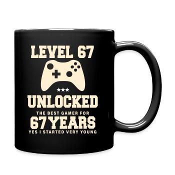 Level 67 Vintage Anniversaire Vintage Rétro - Mug uni - noir - Droite
