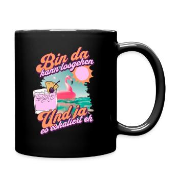 Design de fête 'I’m there can go' Flamingo - Mug uni - noir - Droite