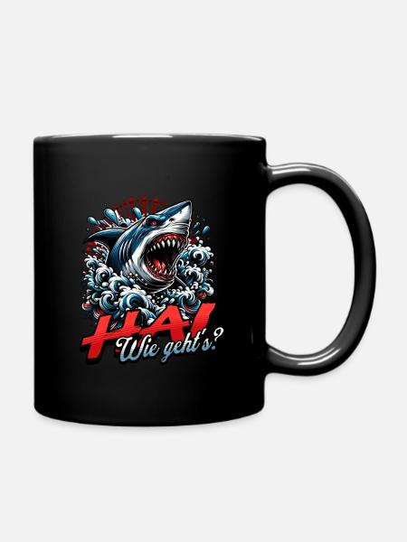 HAI wie geht's? - Tasse einfarbig - Schwarz