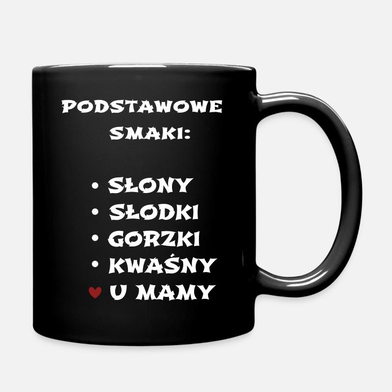 Geschmäcker bei Mama - Tasse einfarbig - Schwarz