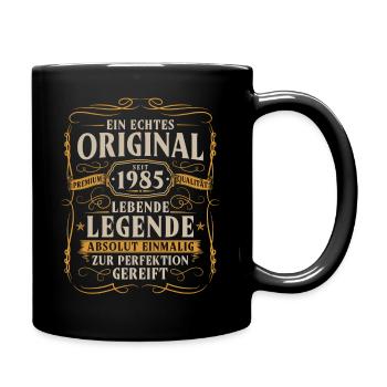 Original seit 1985 Jahrgang Geburtstag Geschenk - Tasse einfarbig - Schwarz - Rechts