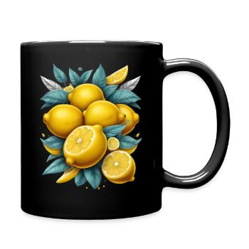 Lemons - Full Colour Mug - black - Right