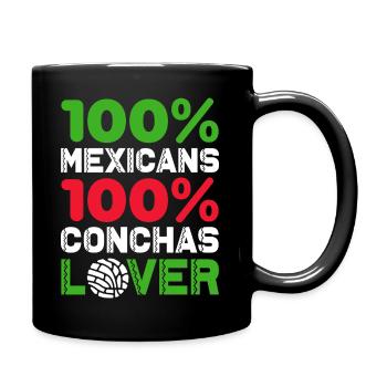 mexicains 100% conchas lover Design - Mug uni - noir - Droite