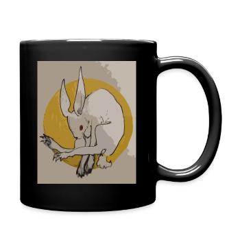 Lièvre de la pleine lune - Mug uni - noir - Droite