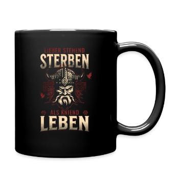 Conception de casque Viking Die Better Standing - Mug uni - noir - Droite