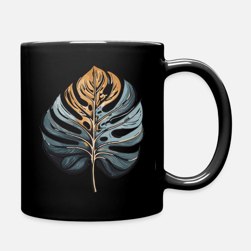 Monstera Deliciosa - Tasse einfarbig - Schwarz