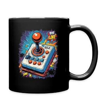 Retro Gamer Joystick / Controller Console Games - Full Colour Mug - black - Right
