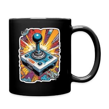 Retro Gamer Joystick / Controller Console Games - Full Colour Mug - black - Right