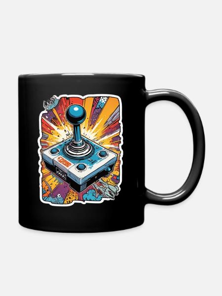 Retro Gamer Joystick / Controller Konsolenspiele - Tasse einfarbig - Schwarz