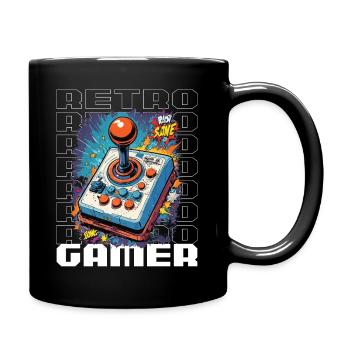 Retro Gamer Joystick / Controller Console Games - Full Colour Mug - black - Right