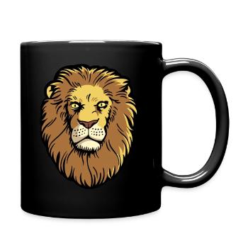 Lion - Mug uni - noir - Droite