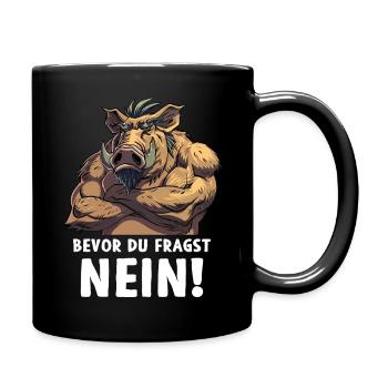 Wild Boar Before You Ask No Wilderness Forest - Full Colour Mug - black - Right