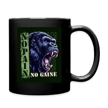 No Pain No Gain - Tasse einfarbig - Schwarz - Rechts