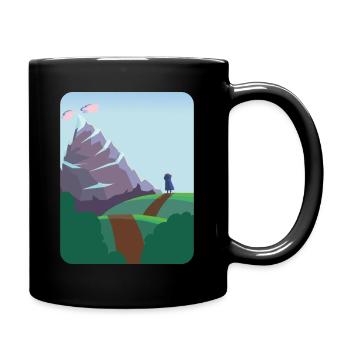 Aiming for the top - Full Colour Mug - black - Right