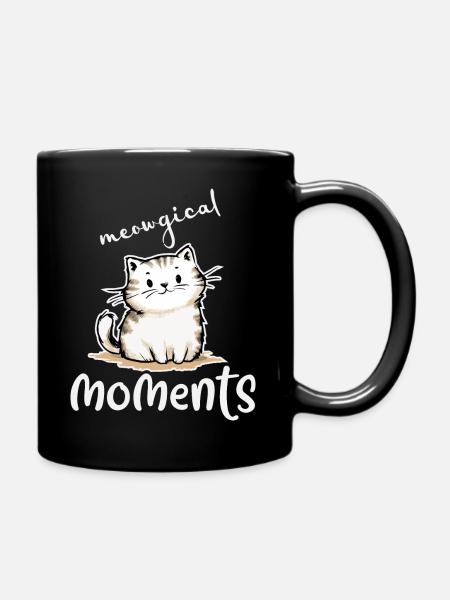Let's Create Meowgical Moments! - Full Colour Mug - black