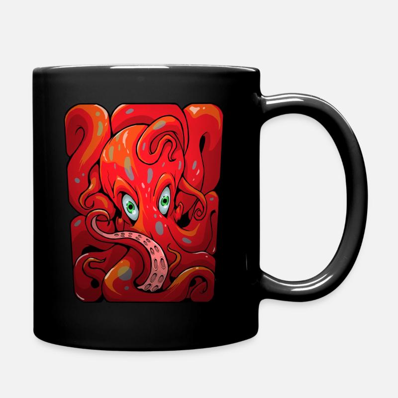 oktopus - Tasse einfarbig - Schwarz