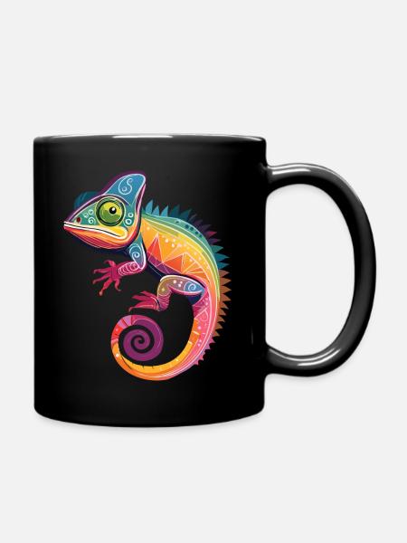 Chamäleon - Tasse einfarbig - Schwarz
