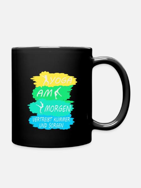 Yoga Lehrerin Kurs Meditation Geschenk Damen Matte - Tasse einfarbig - Schwarz