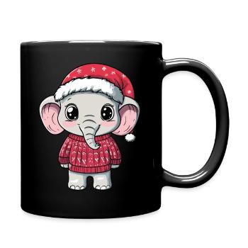 Mammoth Christmas - Full Colour Mug - black - Right